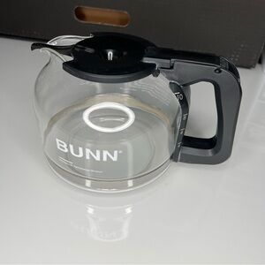 Glass Coffee Carafe with Black Handle